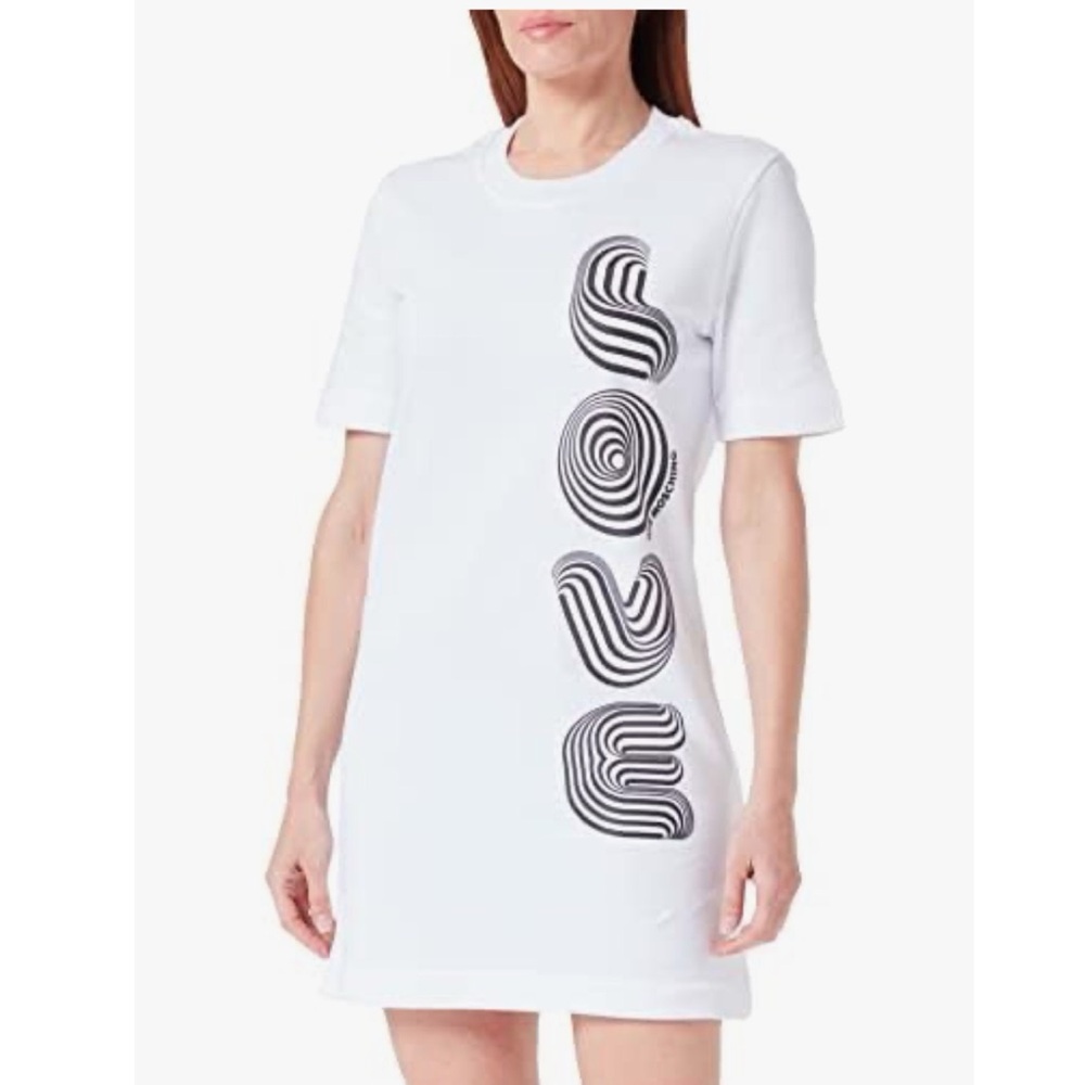 Love Moschino Chic Logo Print Cotton T-Shirt Dress 4